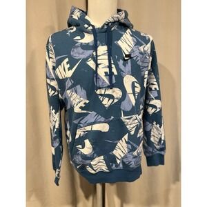Nike Hoodie White‎ Tag Medium Blue And White